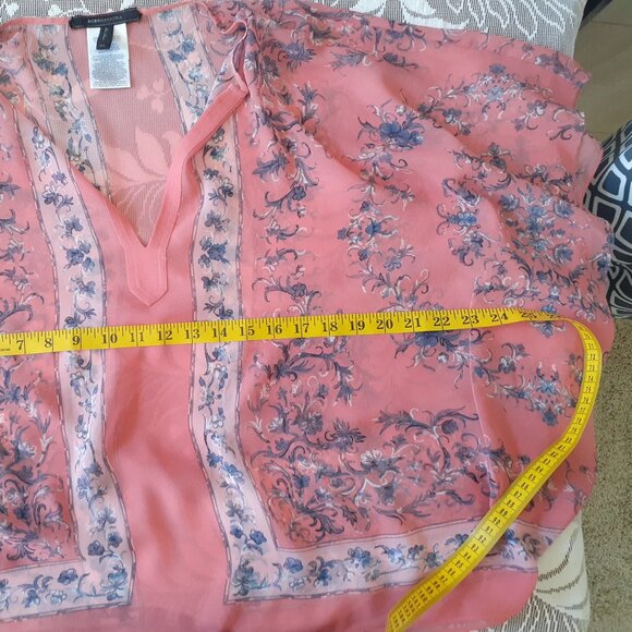 BCBG MaxAzria Sheer Poncho Blouse - Picture 9 of 12